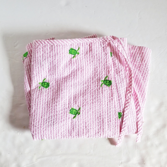 LILLY PULITZER Seersucker Turtle Wrap Skirt 14 - Picture 7 of 7